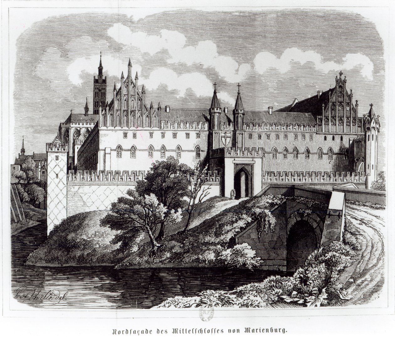 A marienburgi kastély északi homlokzata alkotó: German School