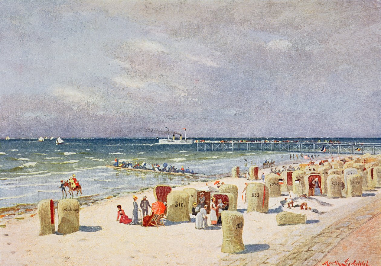 Norderney tengerpartján alkotó: German School