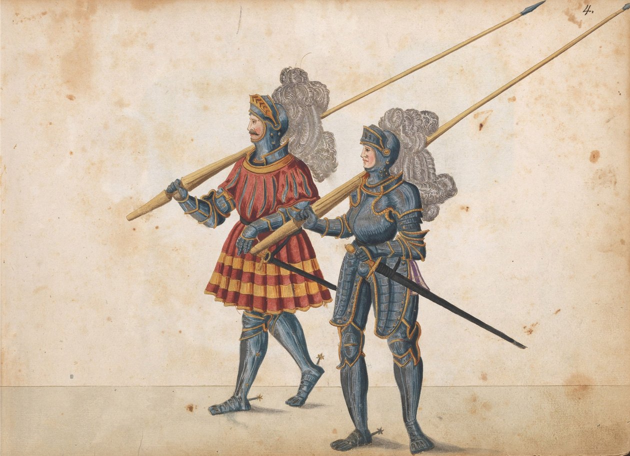 Felvonulás egy versenyre, 1640 körül (toll és tus, akvarell és mosószerek) alkotó: German School