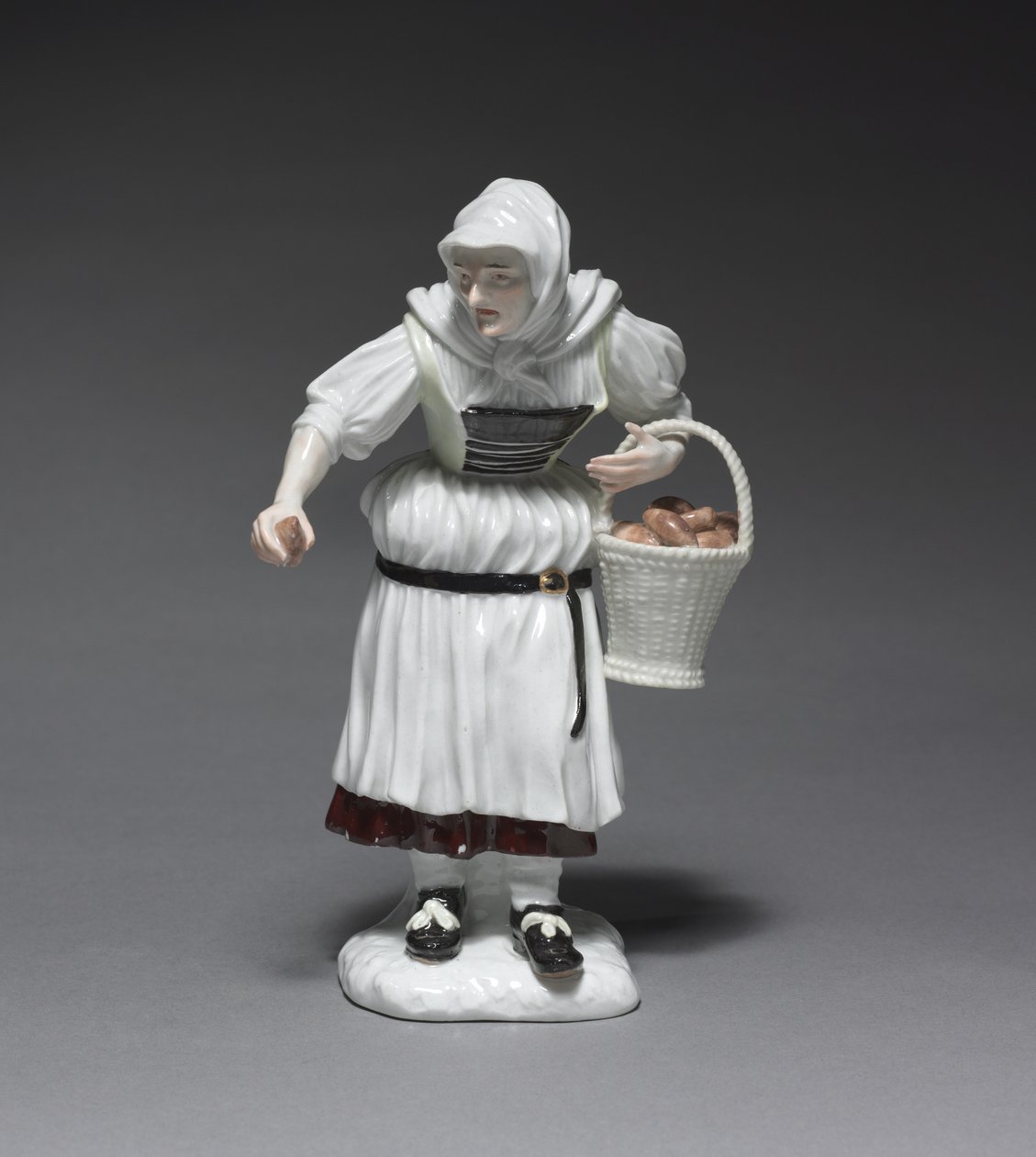 Parasztasszony, gyártó Meisseni Porcelángyár, Németország, modellezte: Johann Joachim Kändler alkotó: German School