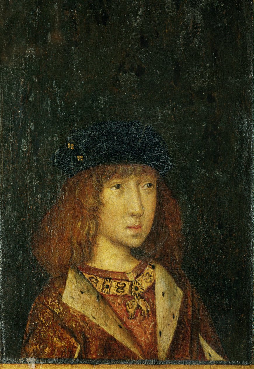 Philipp der Schoene, Spanyolország királya, 16 éves ... (festmény fára) alkotó: German School