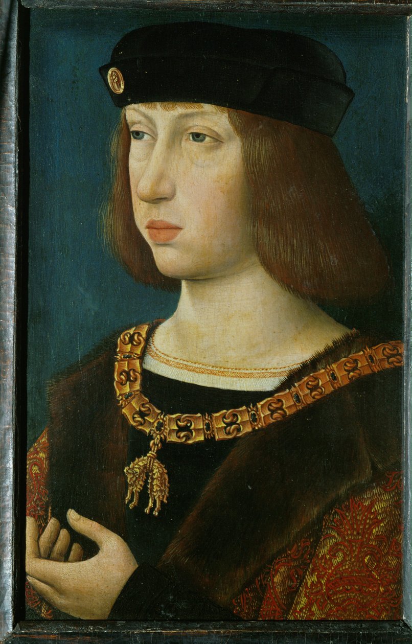 Philipp der Schoene, I. Maximilian és Marie de Bourgogne fia ... (fára festett kép) alkotó: German School