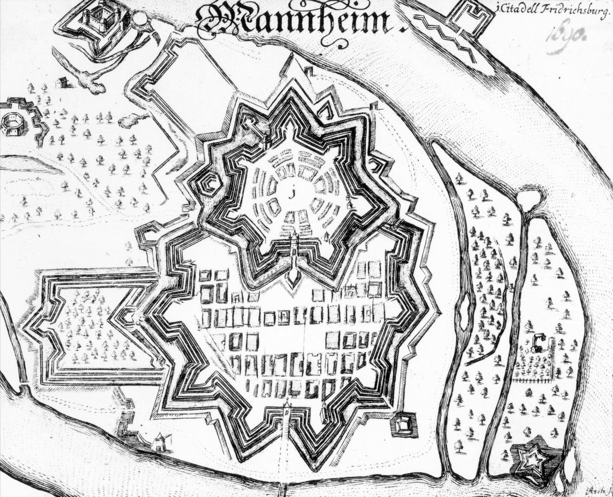Mannheim terve, Németország 1690 alkotó: German School