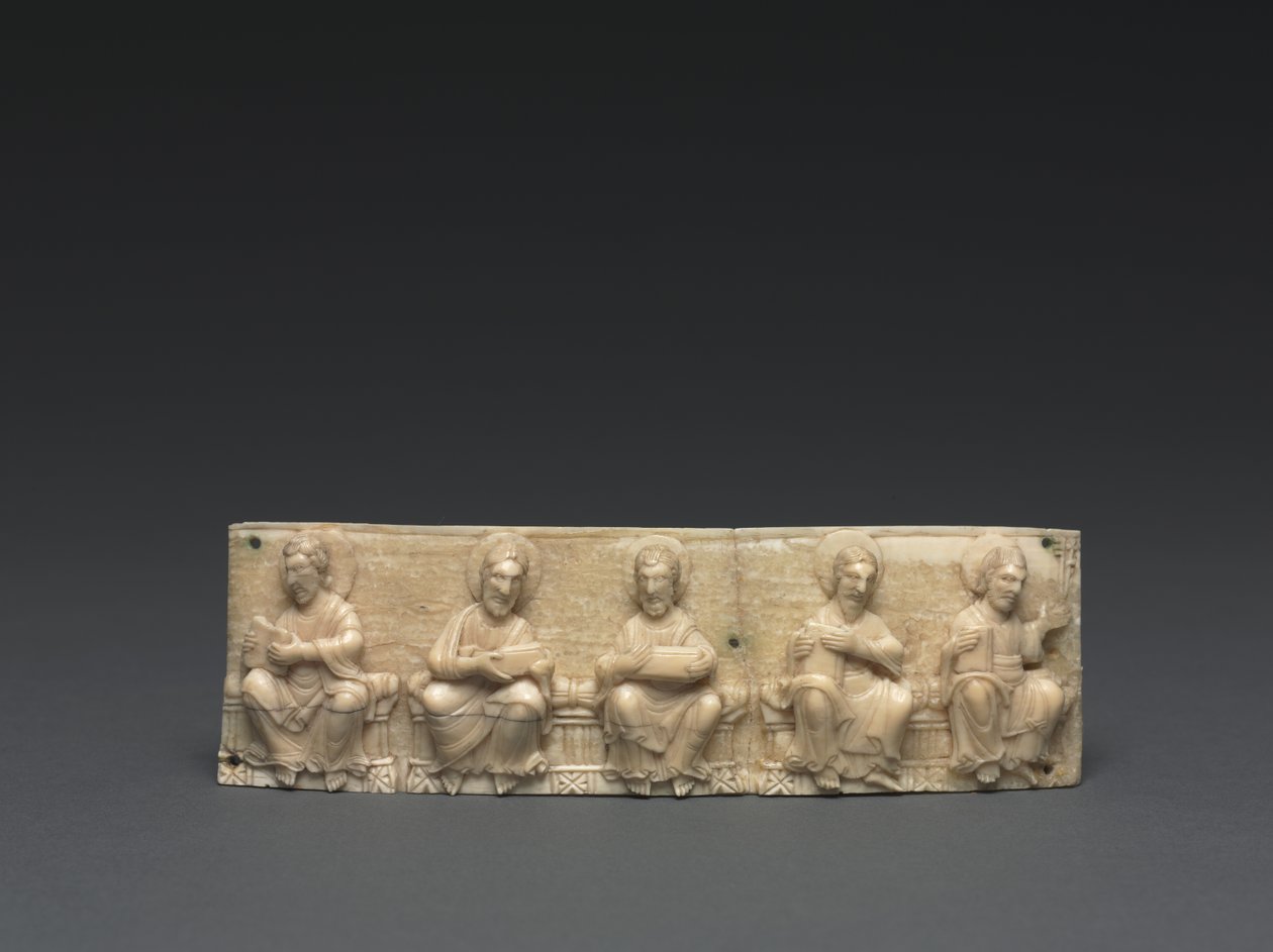Emléktábla egy hordozható oltárról: Krisztus és az apostolok, Alsó-Rajna völgye, 1050-1100 alkotó: German School