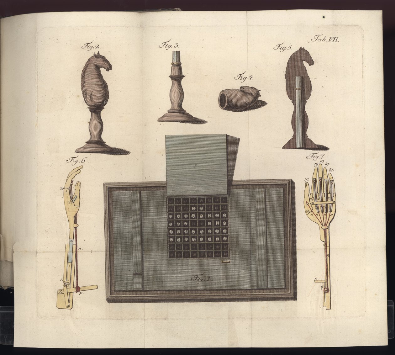 VII. tábla, Herr von Kempelen sakkozójáról és replikájáról, Lipcse és Drezda: Joh. Gottl. Broadhead, 1789 alkotó: German School