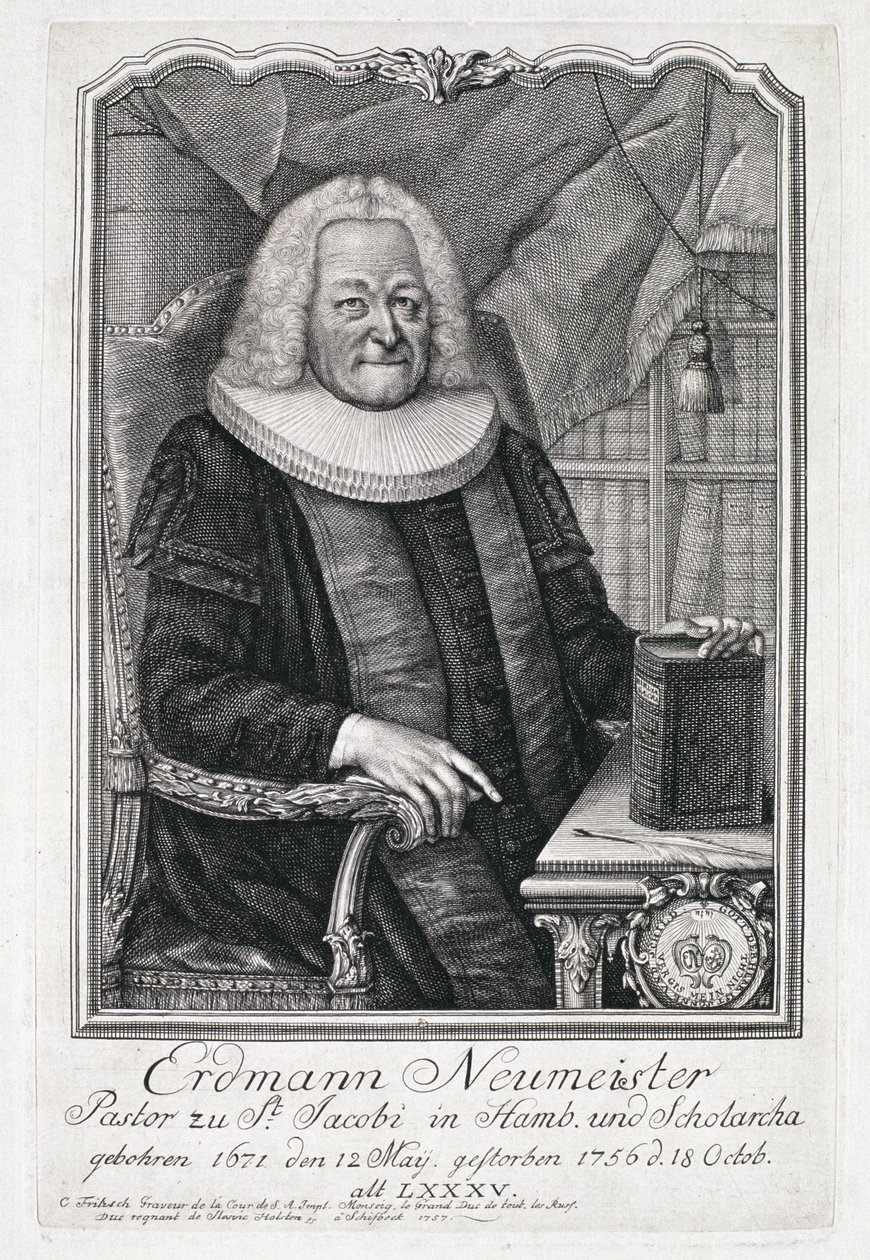 Erdmann Neumeister (1671-1756) portréja alkotó: German School