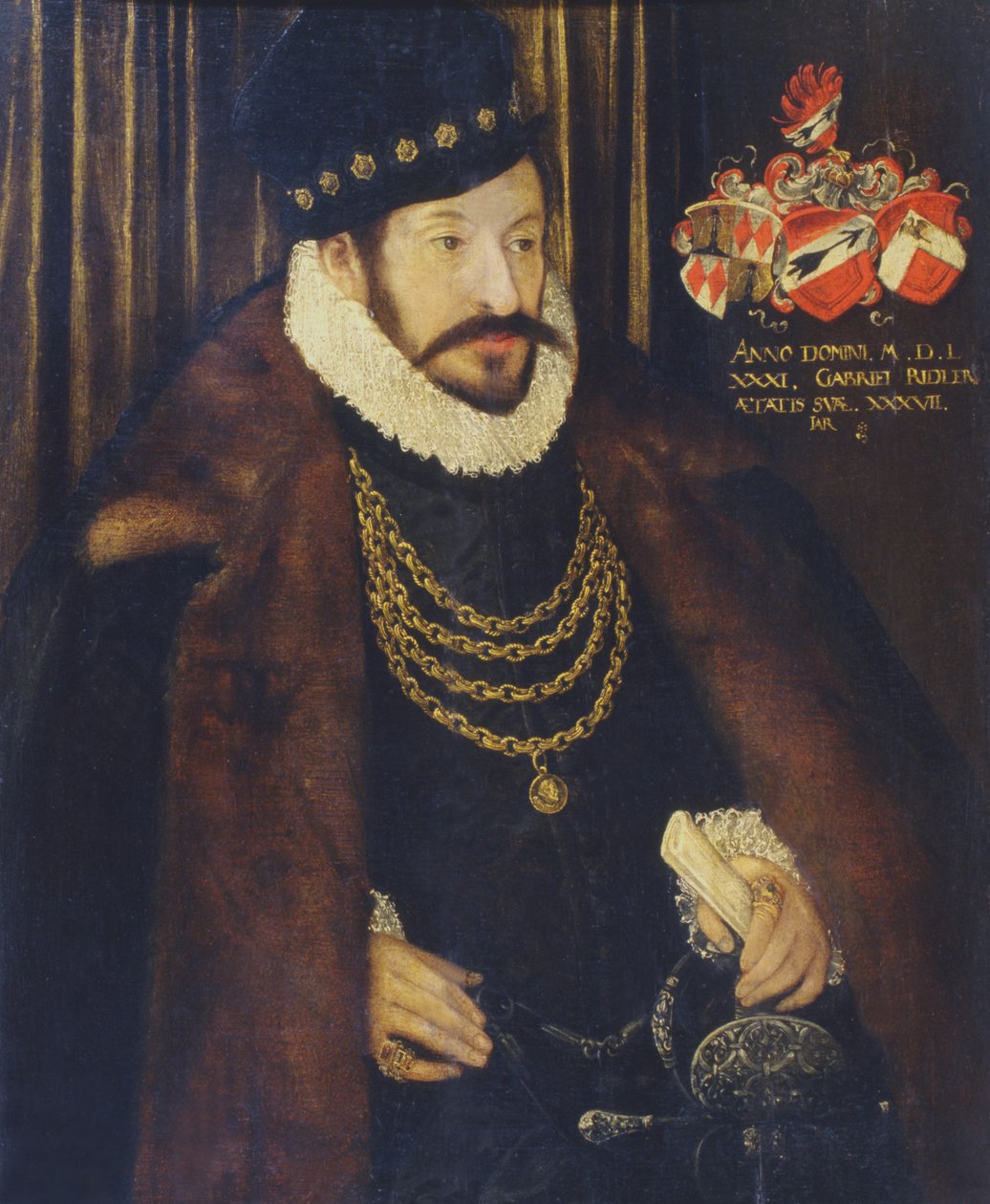 Gabriel Ridler portréja, 1581 alkotó: German School