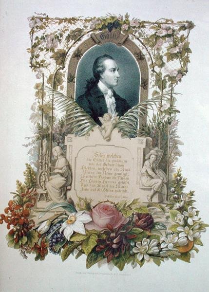 Johan Wolfgang von Goethe (1749-1832) költő és drámaíró portréja alkotó: German School
