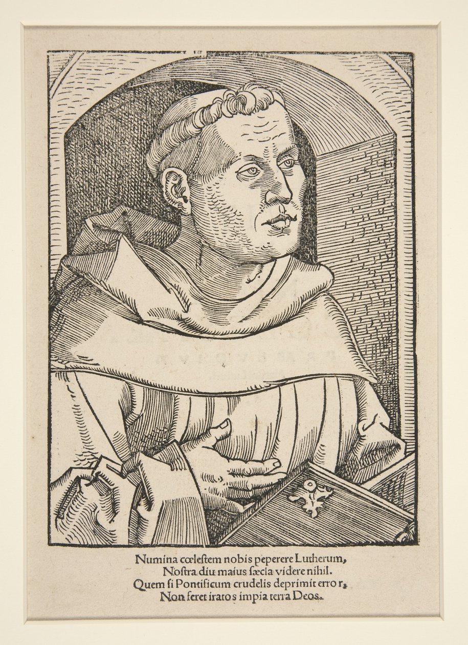 Luther Márton portréja (fametszet) alkotó: German School