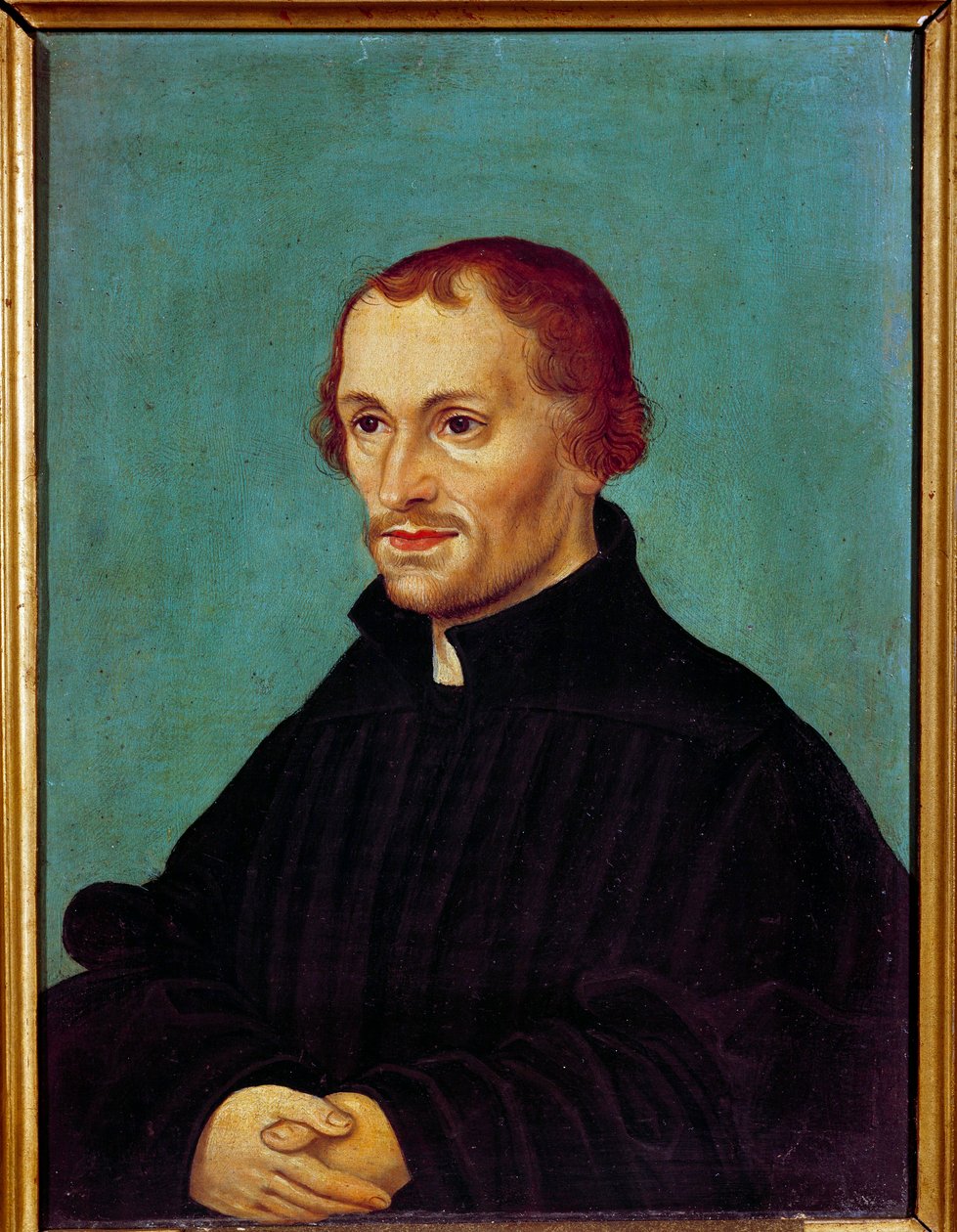 Philippe Melanchton portréja (Philipp Melantone vagy Melanchthon vagy Schwartzerd alkotó: German School