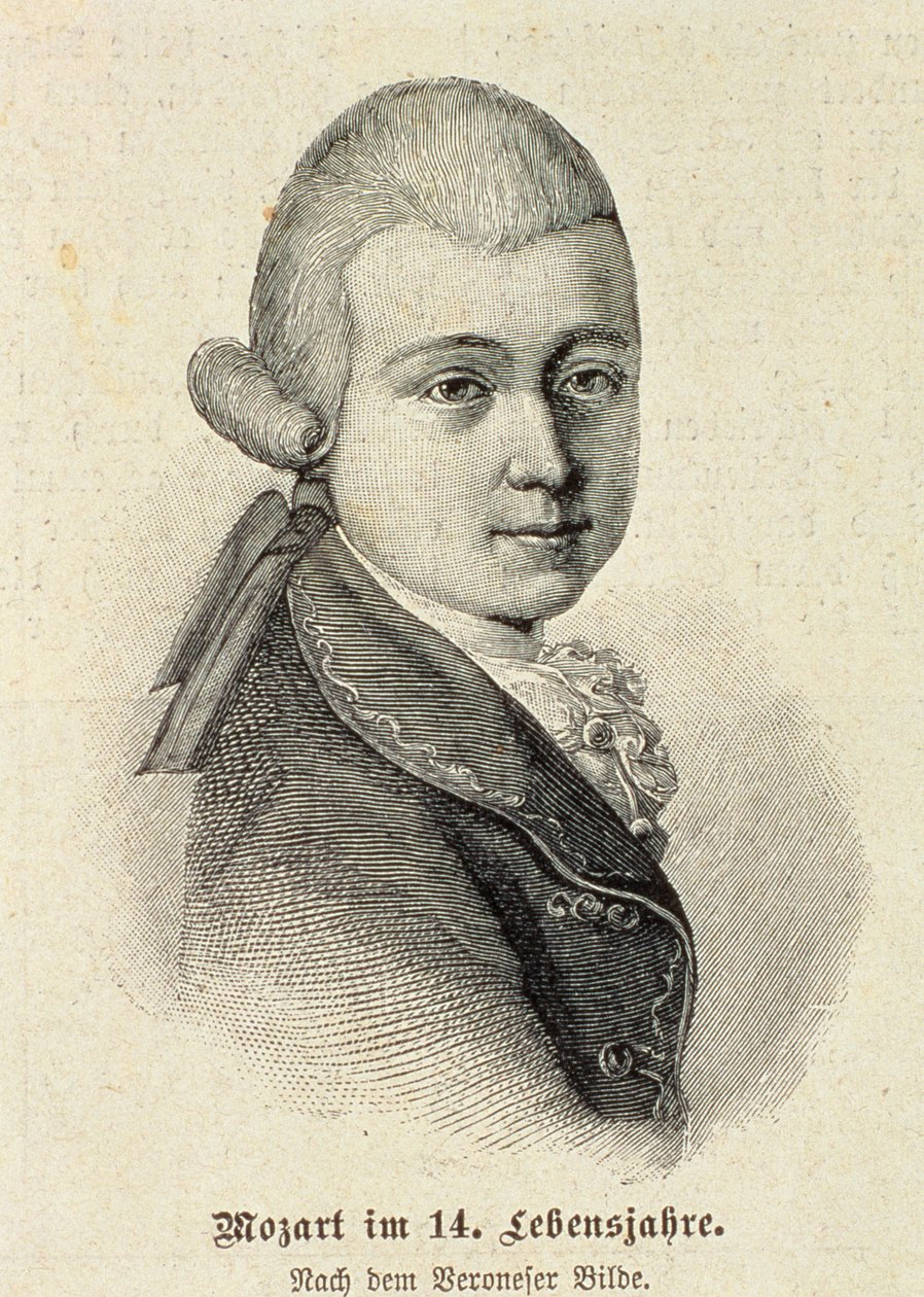 Wolfgang Amadeus Mozart (1756-91) portréja alkotó: German School