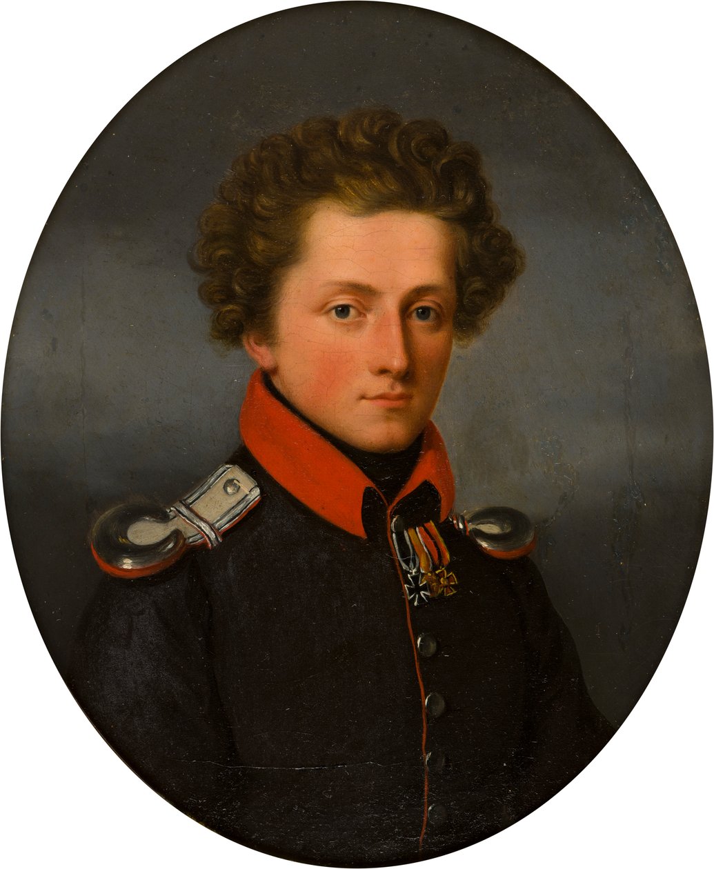 Egy fiatal tiszt portréja, 1801-99 körül (olaj, vászon) alkotó: German School