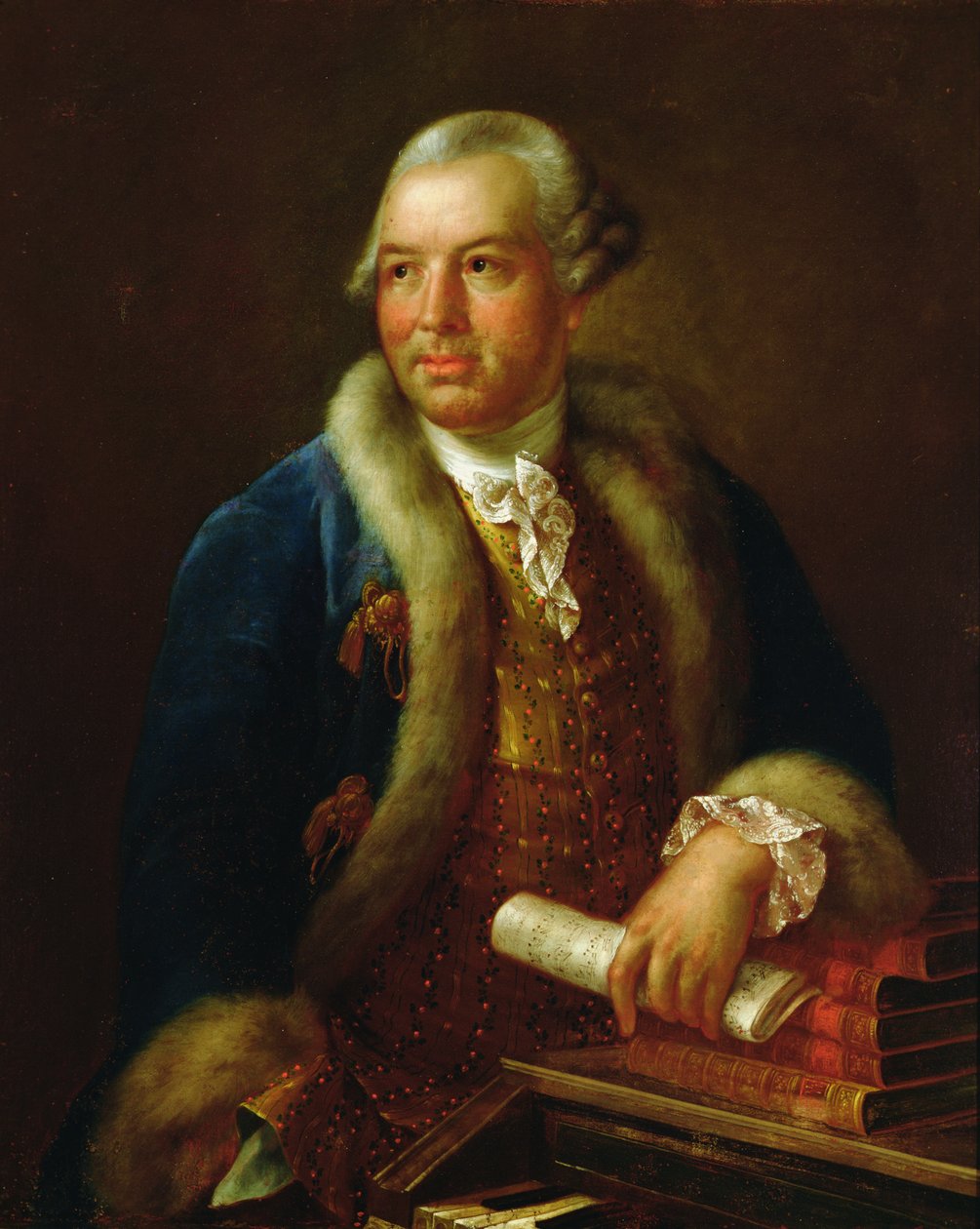 Christoph Willibald von Gluck (1714-1787) német zeneszerző portréja (olaj, vászon) alkotó: German School