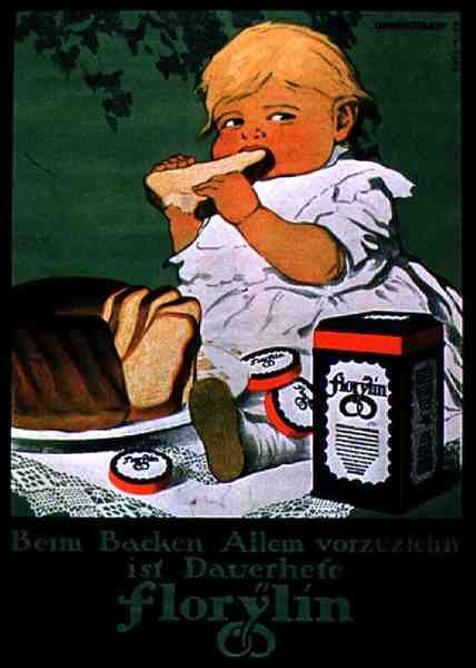 „Florylin” Yeast reklámplakát alkotó: German School