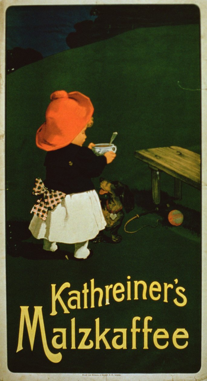 A Kathreiners Malt Coffee reklámplakátja alkotó: German School