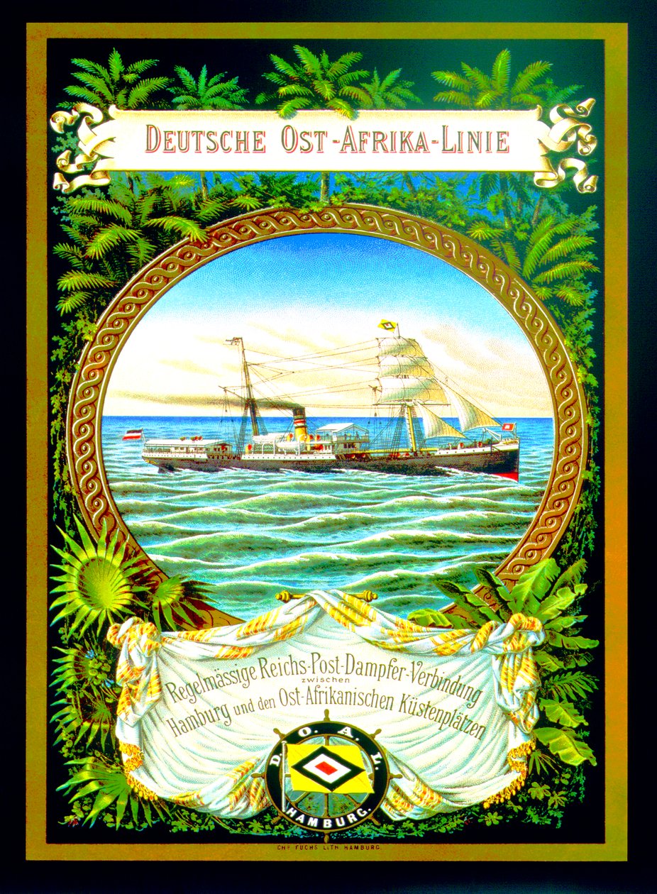 A német kelet-afrikai vonalat hirdető plakát, 1890 alkotó: German School