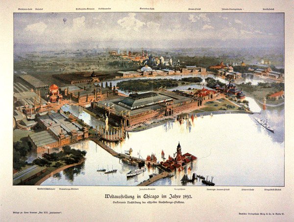 Az 1893-as chicagói világkiállítás plakátja (színes litó) alkotó: German School