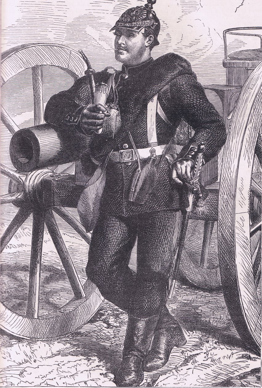 Porosz tüzér, Cassells: A Franciaország és Németország közötti háború története, a Cassell and Company Limited kiadója, 1890 körül (litho) alkotó: German School