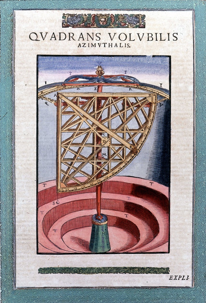 Az azimutális állatövi kvadráns Tycho Brah (1546-1601), Wandsbeck "a megalapozott csillagászat gépezetében" alkotó: German School