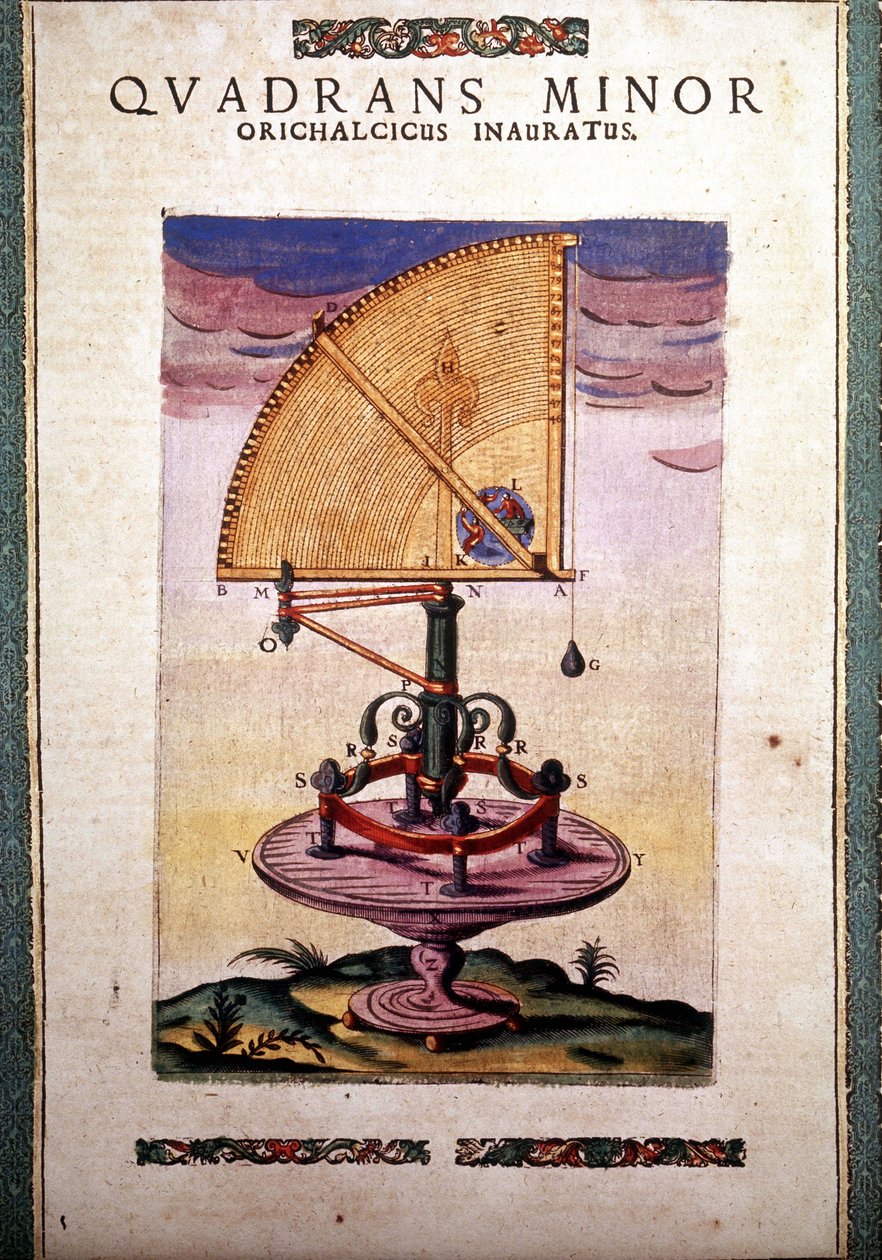 Az azimutális állatövi kvadráns Tycho Brah (1546-1601), Wandsbeck "a megalapozott csillagászat gépezetében" alkotó: German School