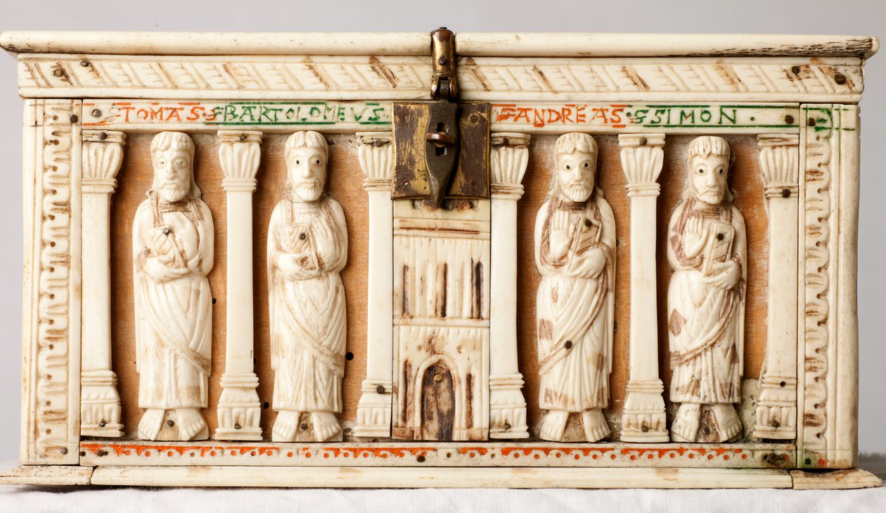 Ereklyetartó koporsó, Köln, Németország, 1150 körül (fa és elefántcsont) alkotó: German School