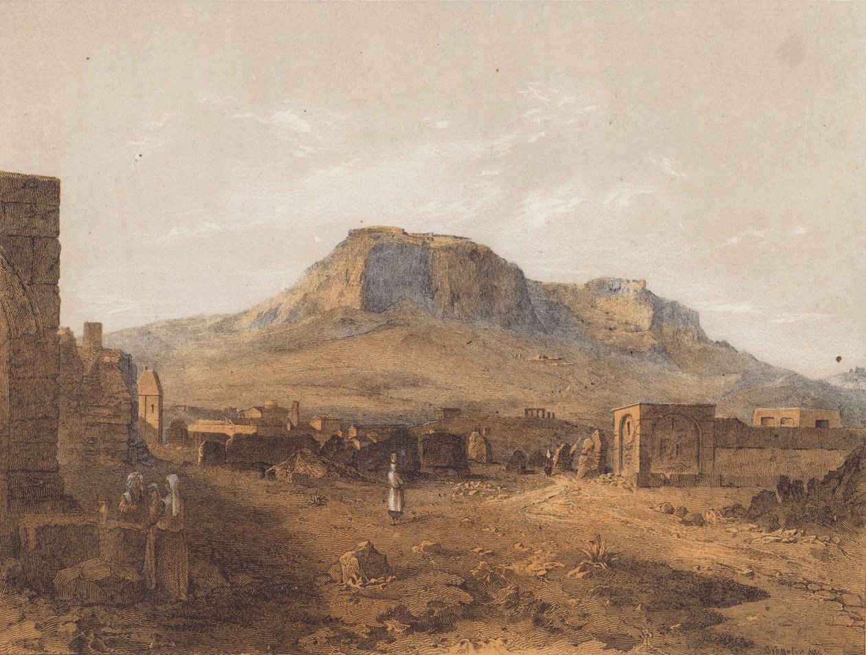 Korinthosz romjai, Görögország (színes litográfia) alkotó: German School