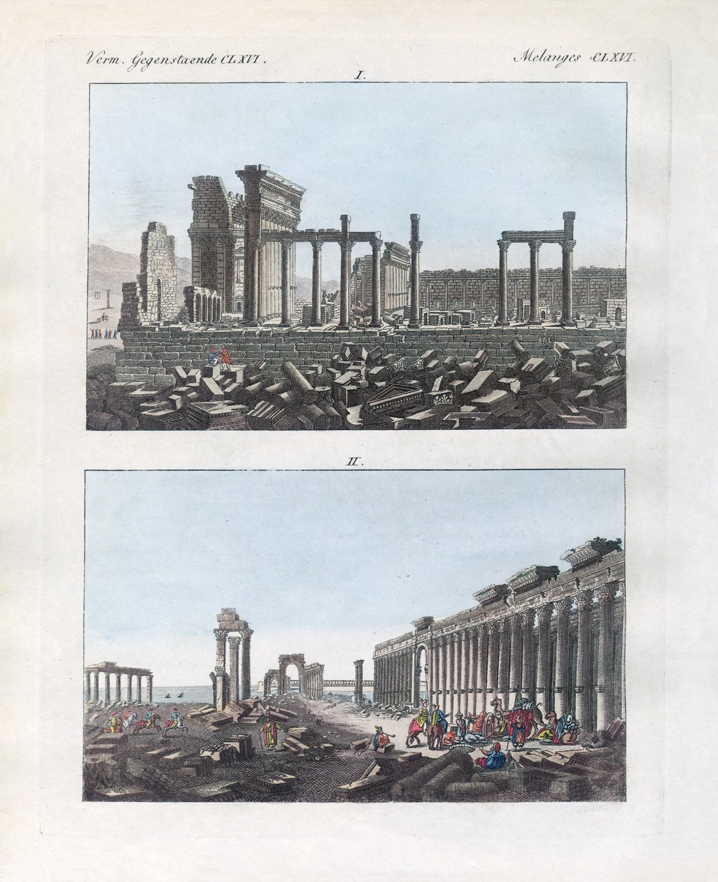 Palmyra romjai (színes metszet) alkotó: German School