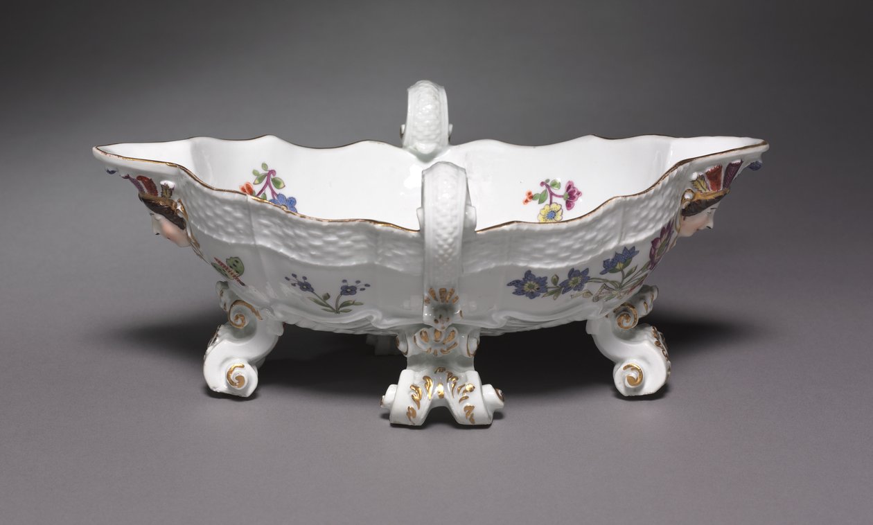 Bográcscsónak, készült a németországi meisseni porcelángyárban, 1735-56 alkotó: German School