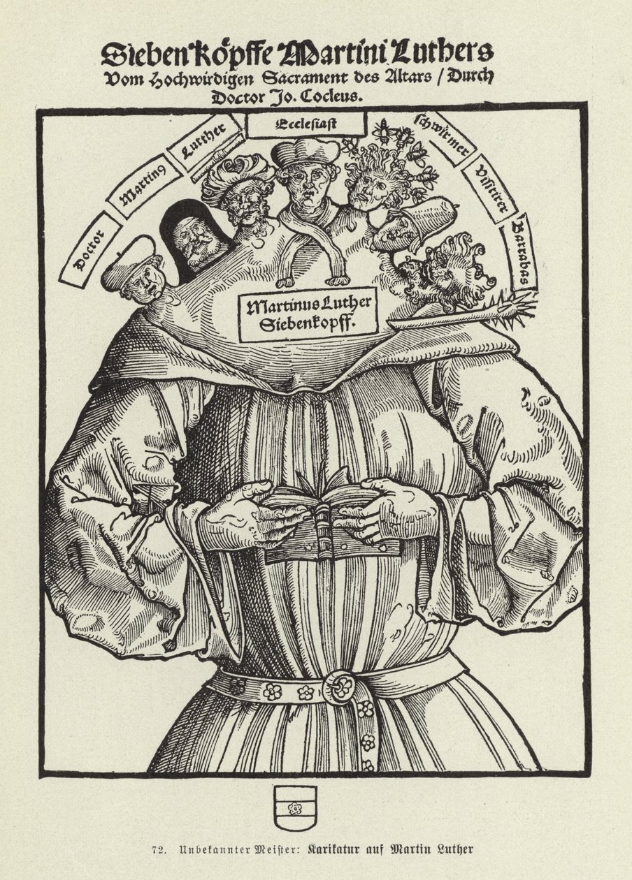 Luther Márton hét feje (litográfia) alkotó: German School