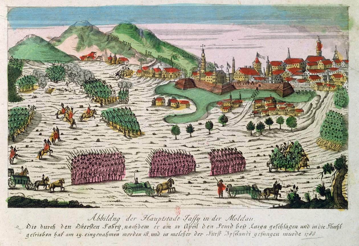 Jassy ostroma és elfoglalása 1788-ban az orosz hadsereg által alkotó: German School