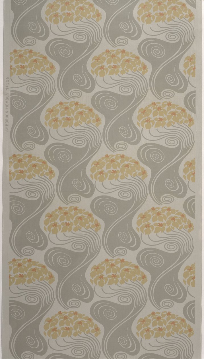 Sky High, tapéta dizájn (festett textil), gyártó: Julius Hemus, Frankfurt, alkotó: German School