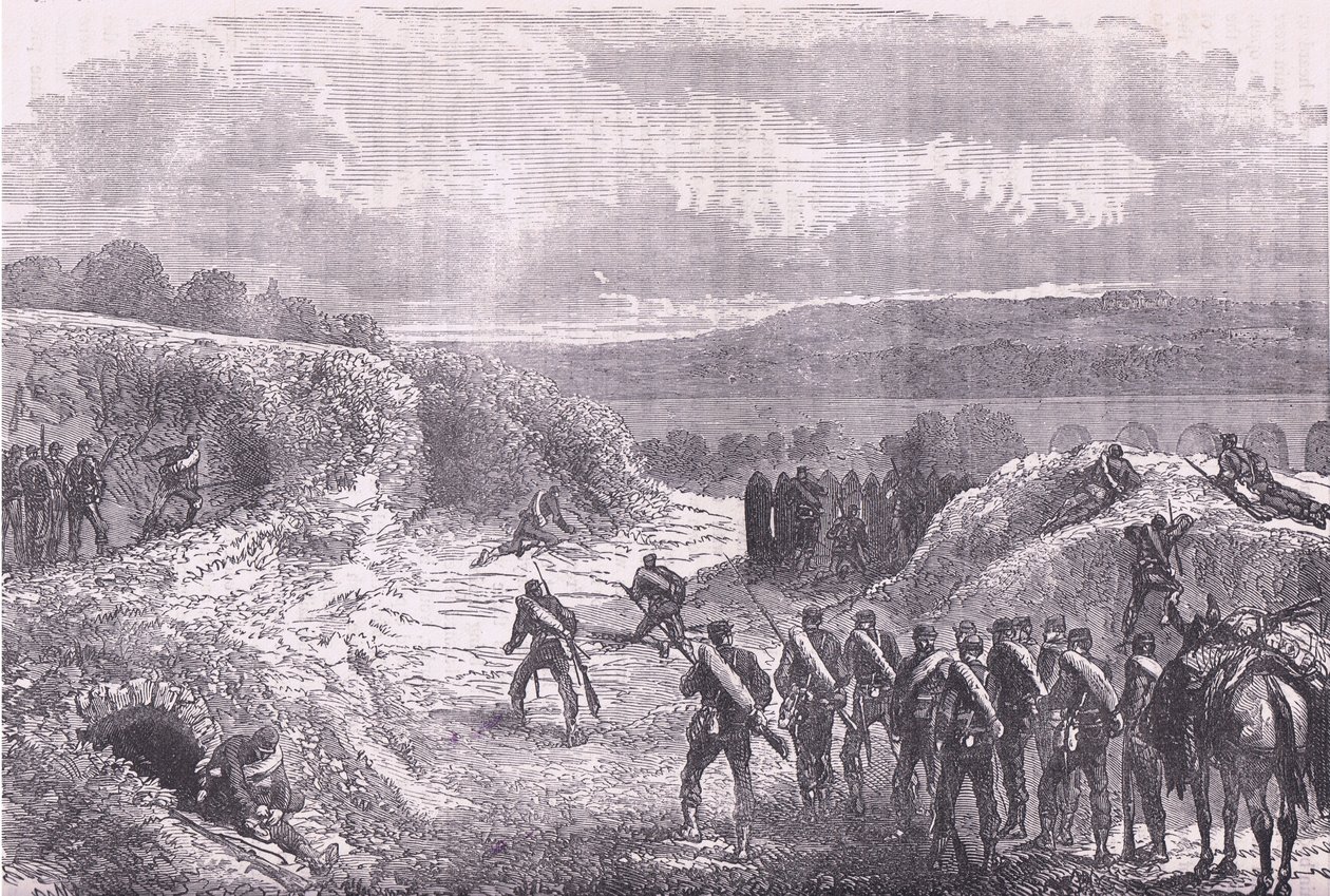 Sortie Párizsból, Cassells History of the War Franciaország és Németország között, kiadó: Cassell and Company Limited, 1890 körül (litho) alkotó: German School