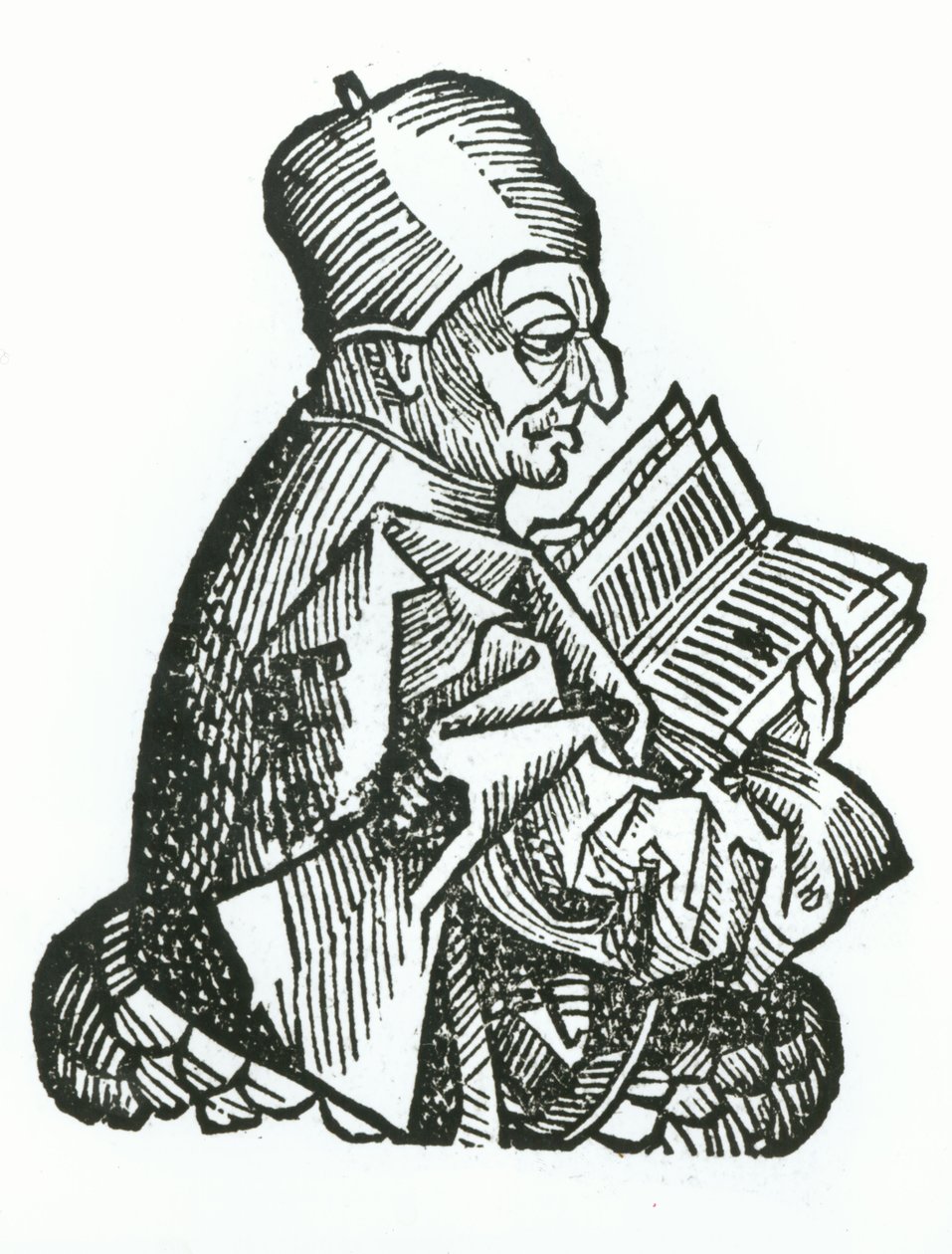 St. Bede (673-735) Hartmann Schedel (1440-1514) „Liber Chronicarum” című művéből, 1493 alkotó: German School