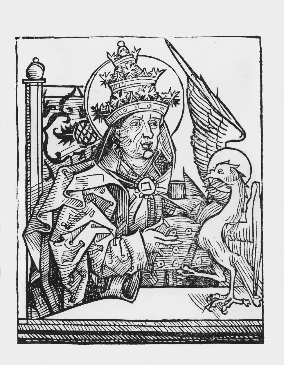 Nagy Szent Gergely (540-604 körül) Hartmann Schedel (1440-1514) „Liber Chronicarum” című művéből, 1493 alkotó: German School