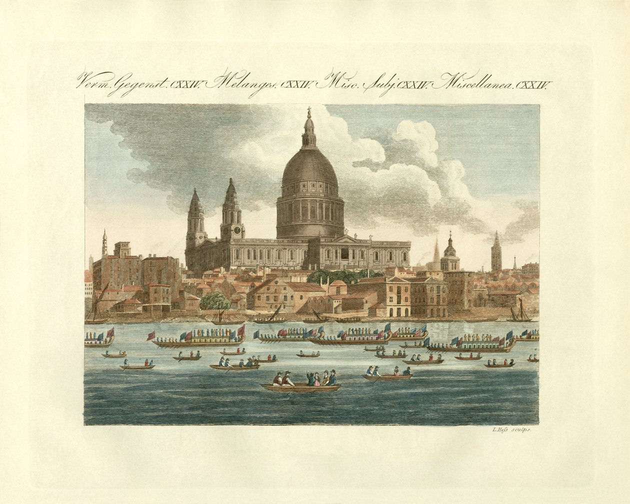 A londoni Szent Pál-székesegyház (színes metszet) alkotó: German School