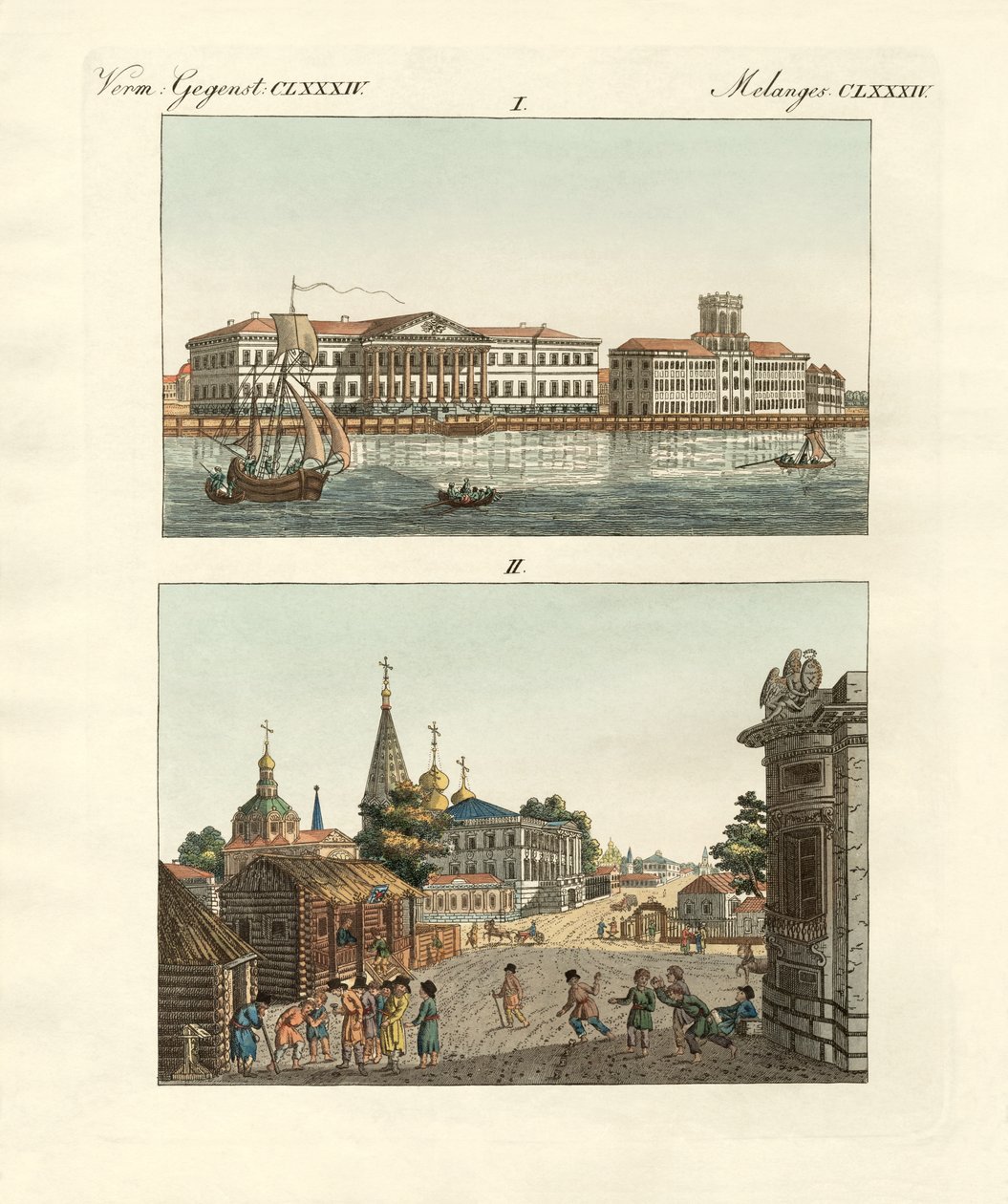 Oroszország furcsa tárgyai (színes metszet) alkotó: German School