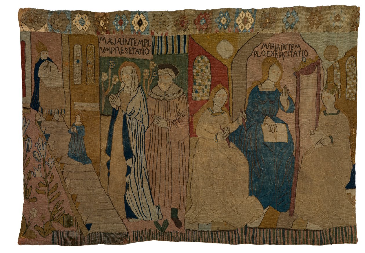 Tapestry depicting the Presentation in the Temple of the Virgin and her Education, from Middle Germany alkotó: German School