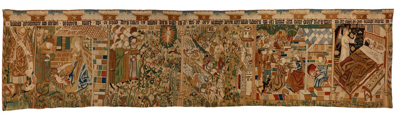 Tapestry strip depicting the Prophet Balaarm and the Story of the Magi, from Middle Gemany alkotó: German School