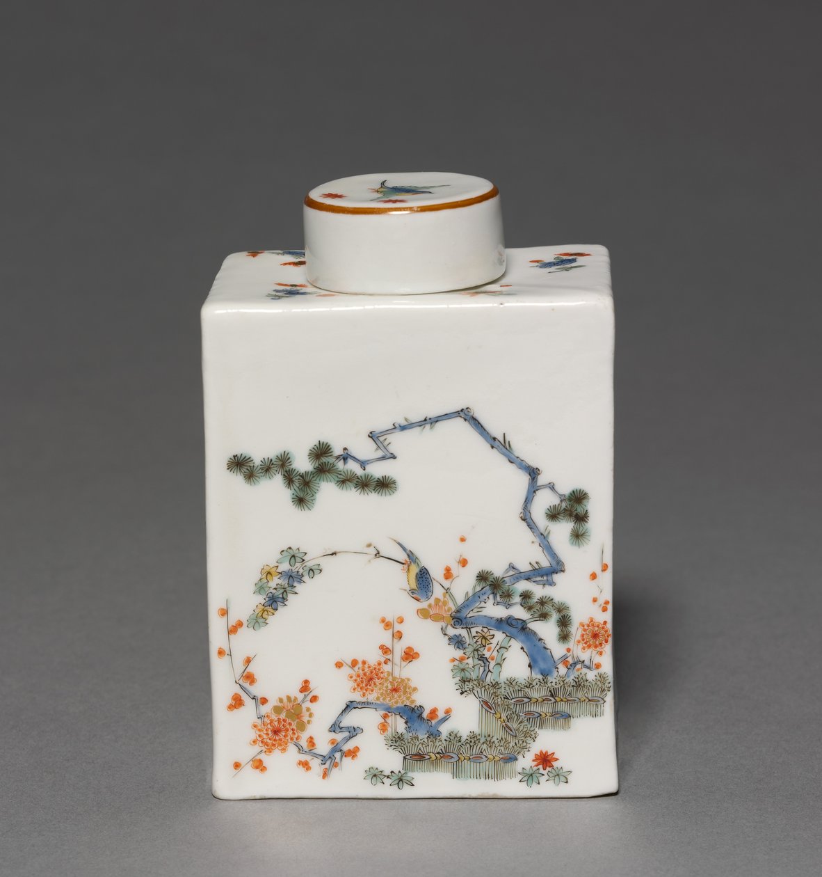 Tea Caddy, gyártó Meissen Porcelain Factory, Németország, 1735 körül alkotó: German School