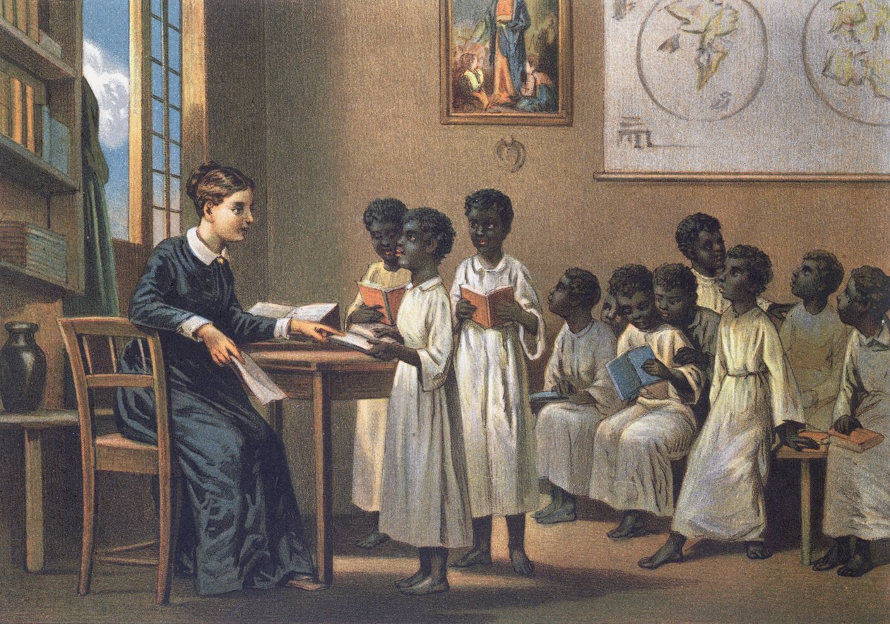 Tanár tanítványokkal, 1880 alkotó: German School