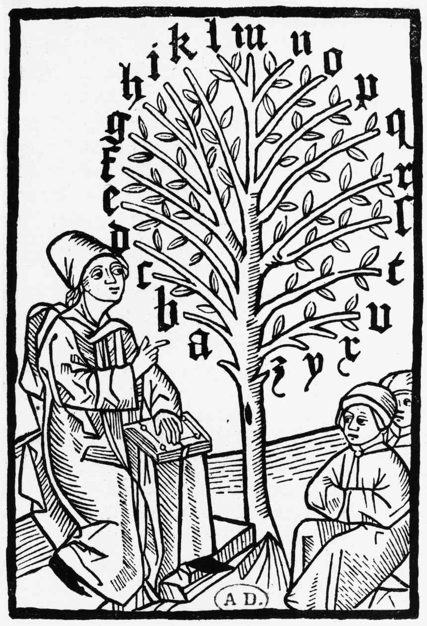 Az ábécé tanítása, 1490 alkotó: German School