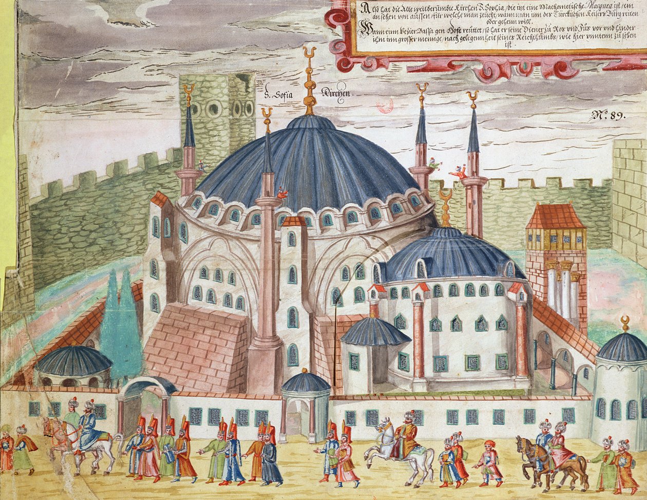 A Szent Zsófia templom mecsetté változott (wc papíron) alkotó: German School
