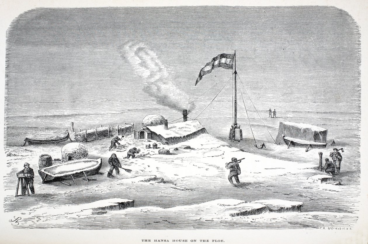 The Hansa House on the Floe, pub. London 1874 alkotó: German School