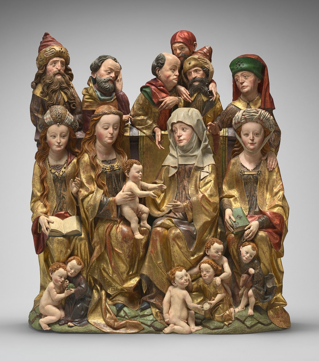 A Szent rokonság, 1480-1490 körül (polikróm fa) alkotó: German School