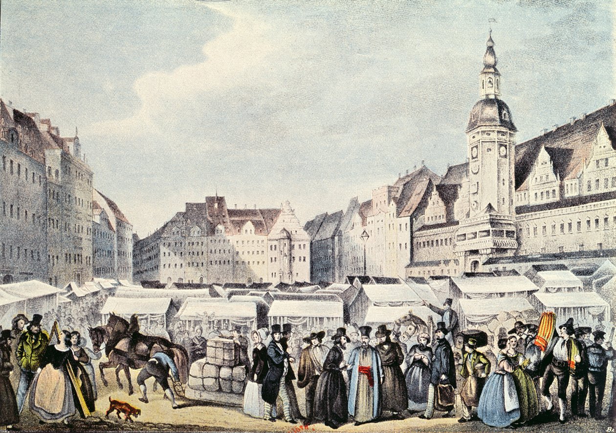 A lipcsei vásár 1830-ban alkotó: German School