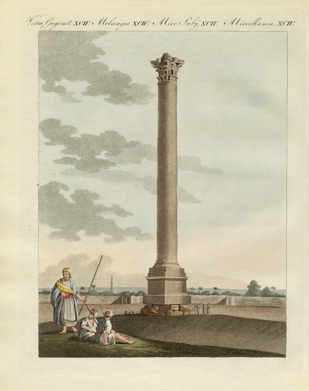 Pompei oszlop (színes metszet) alkotó: German School