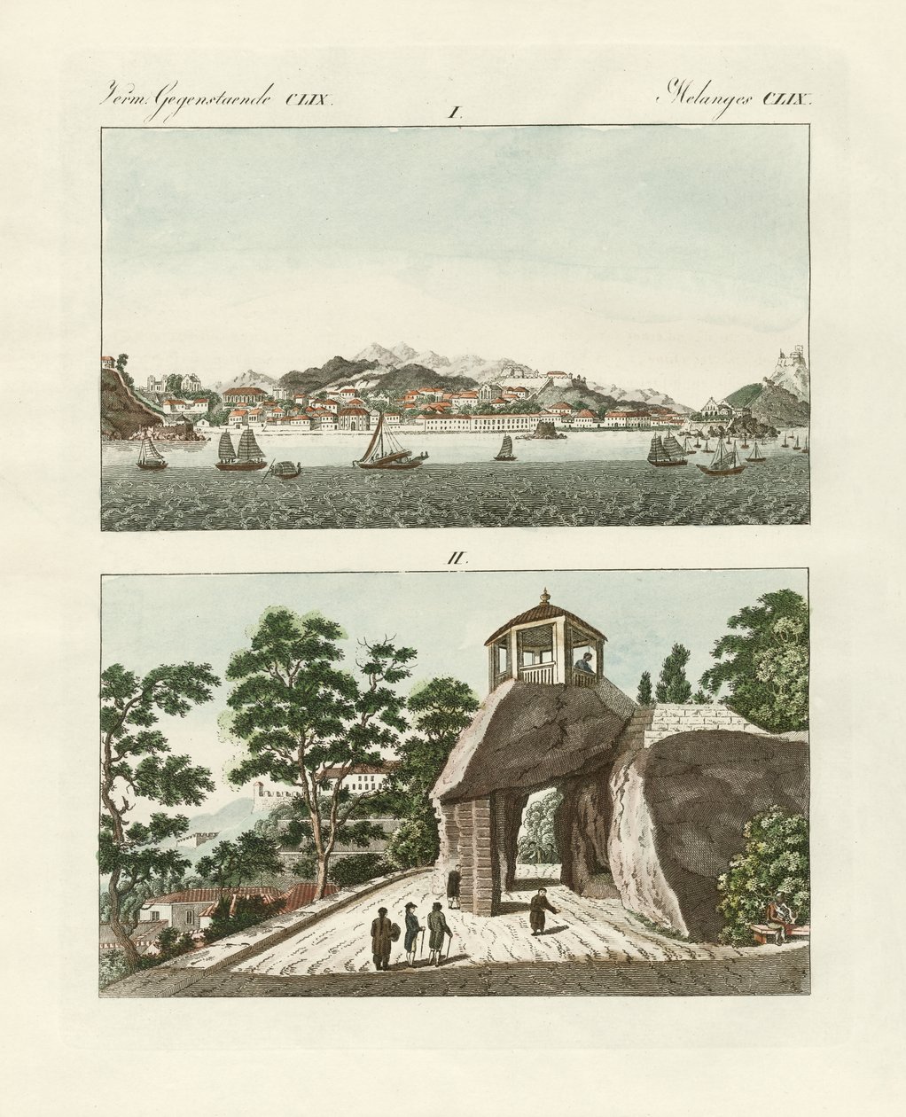 Makaó portugál gyarmata Kínában (színes metszet) alkotó: German School