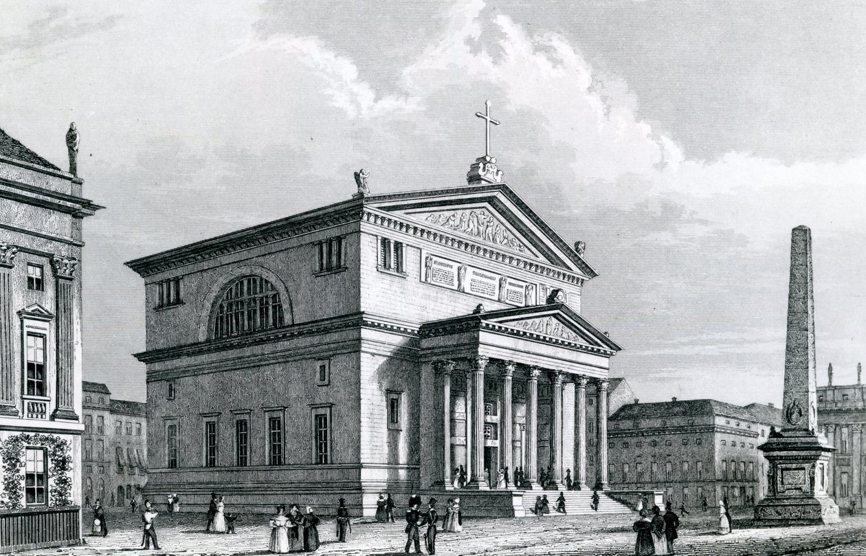 A Szent Miklós-templom, Potsdam, Németország (metszet) alkotó: German School