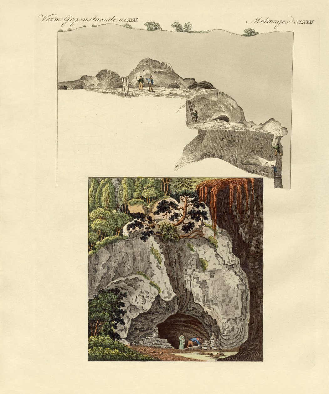 Gaillenreuthi barlangja (színes metszet) alkotó: German School