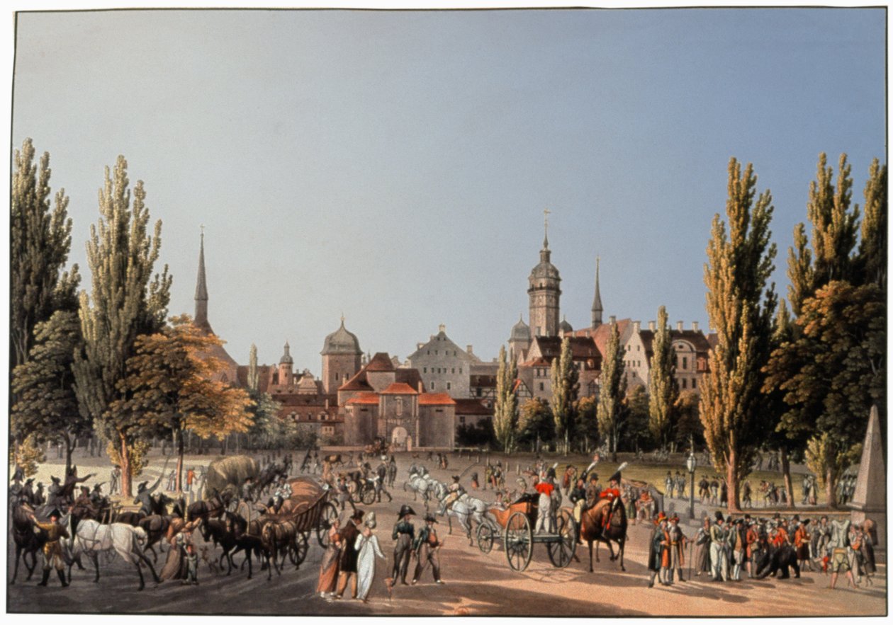 Lipcsei vásár. kb 1810-20 (metszet) alkotó: German School
